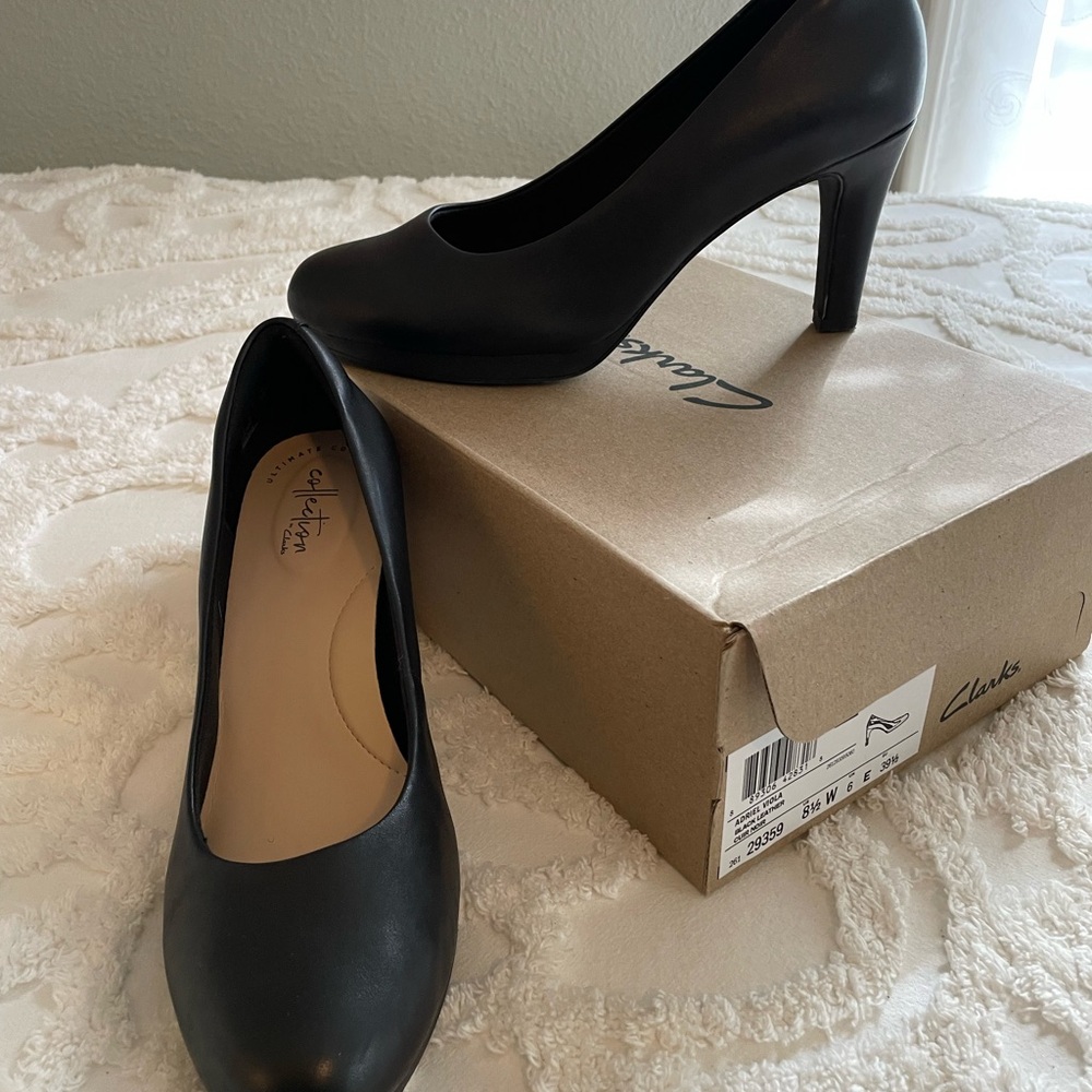 Clarks Elegant Black Heels for Women